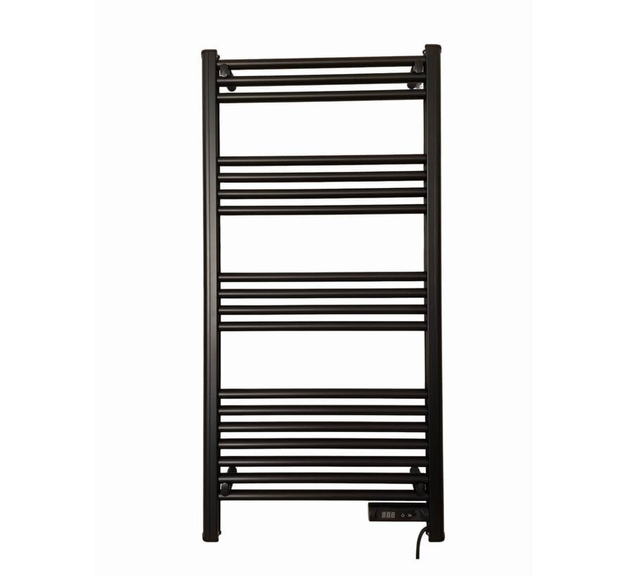 Tweedekans - Slimme elektrische handdoekradiator met digitale bediening black 425Watt - Default