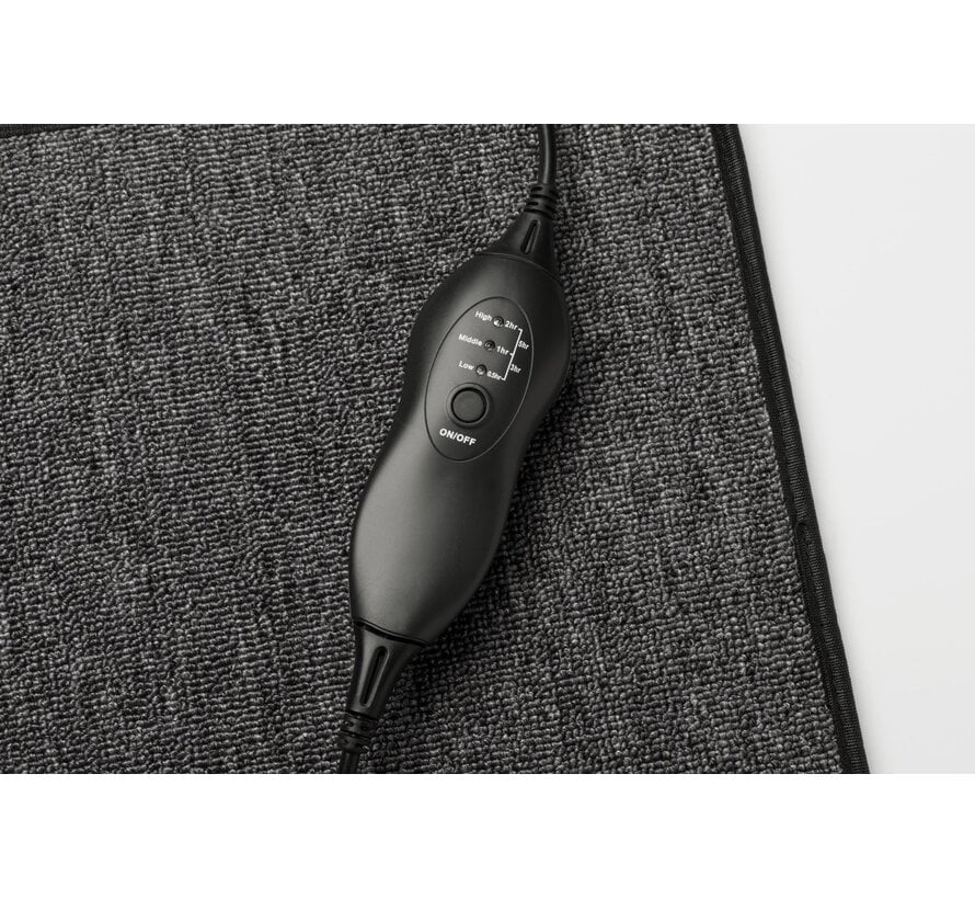 Tweedekans - Warmte mat vermogen instelbaar met controller en timer functie - V14 - Antraciet 40 x 60 cm met controller