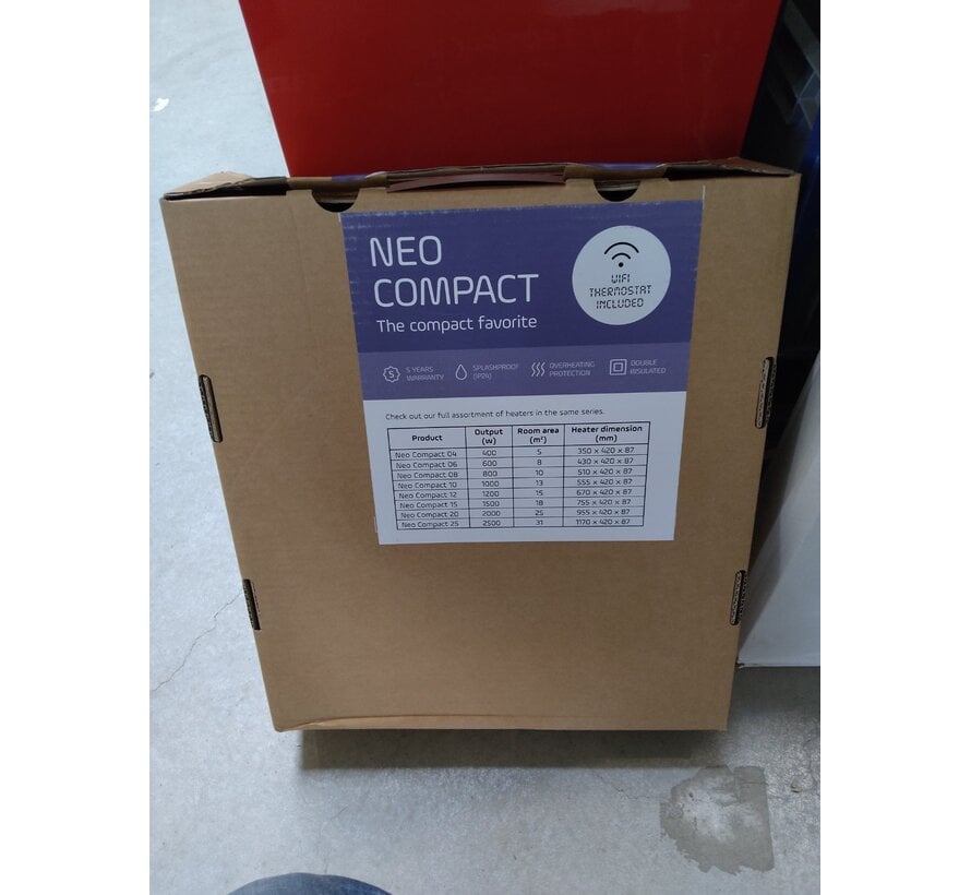Tweedekans - Adax Neo Compact Wifi elektrische kachel - 400Watt - 35 × 42 × 8.7 cm