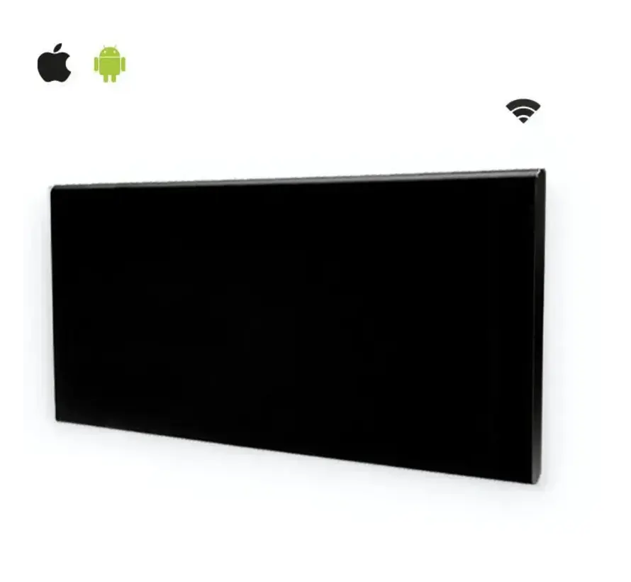 Tweedekans - Adax neo Wifi zwart elektrische verwarming - 800Watt 33cm x 75cm
