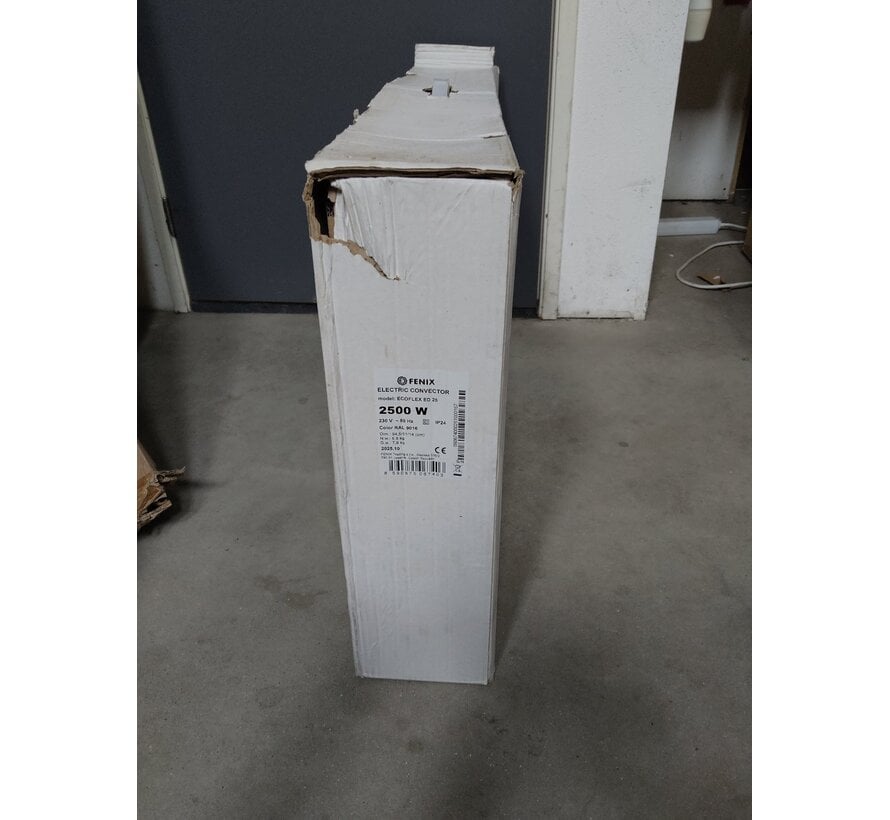 Tweedekans - Ecoflex Atlantic elektrische kachel met instelbare thermostaat - 2500 Watt - 91cm (b) x 46cm (h)