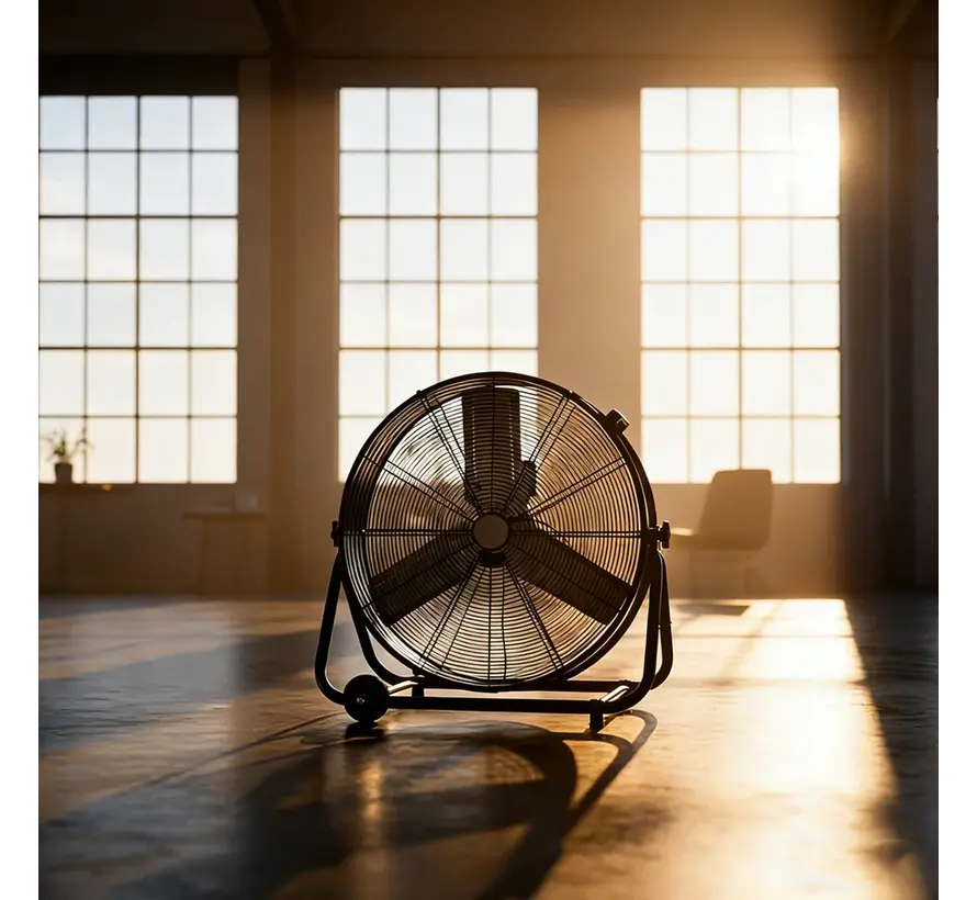 Tweedekans - Industriële verrijdbare ventilator 360W – 90 cm - Industriële ventilator 360W