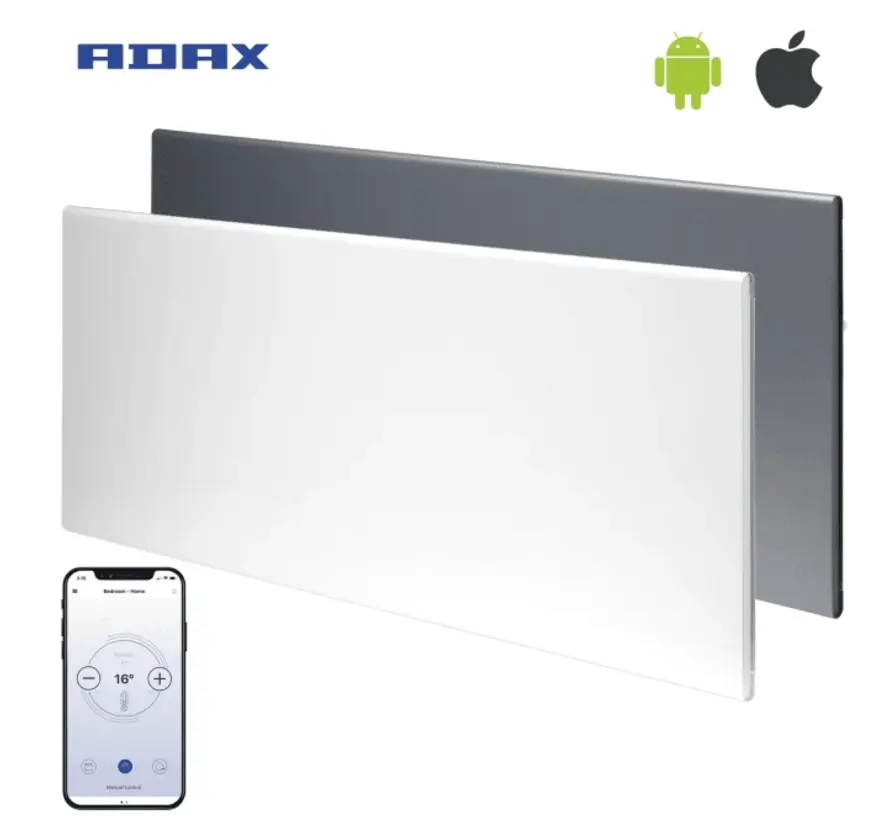 Tweedekans - Adax neo Wifi elektrische verwarming - 1400Watt 33cm x 109cm