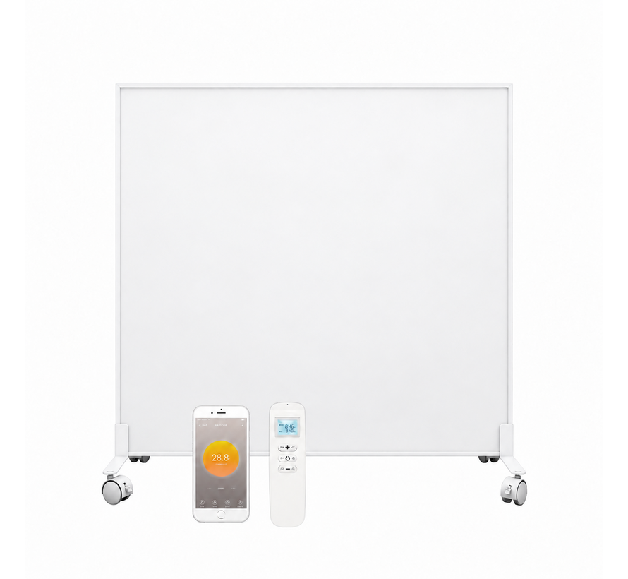 QH-SP Serie verplaatsbaar infraroodpaneel 350, 450 of 700Watt inclusief wielen