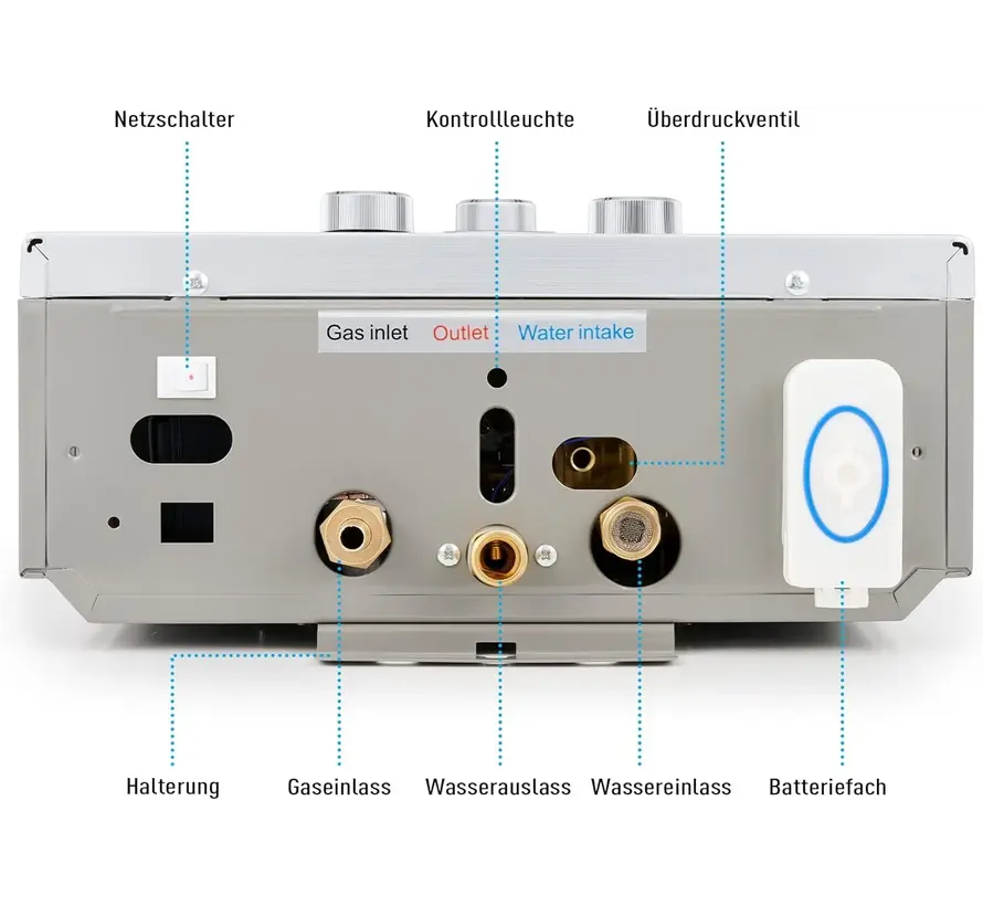 Propaan geiser - LPG geiser 6 Liter / minuut Boiler