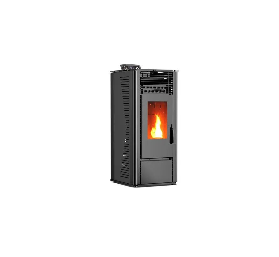 Pelletkachel - 9.6 kW 80 -90 m² - 5 niveaus - timer - KM1009A - Black