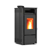 Pelletkachel - 7.7 kW 70-80 m2 - 5 niveaus - timer - KM0805A - Black
