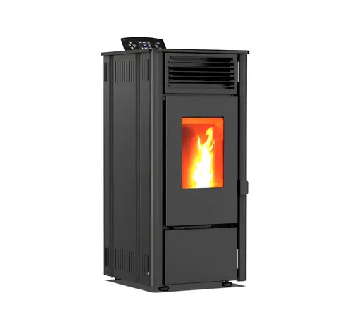 Pelletkachel - 7.7 kW 70-80 m2 - 5 niveaus - timer - KM0805A - Black