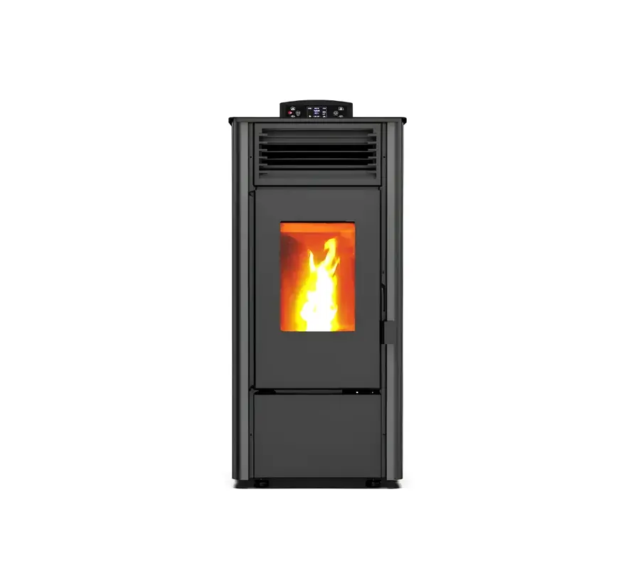 Pelletkachel - 7.7 kW 70-80 m2 - 5 niveaus - timer - KM0805A - Black