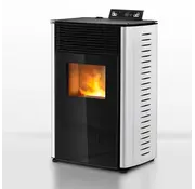 Pelletkachel - 13.1kW - voor 80-100 m2 - 5 niveaus - timer - CR04 White