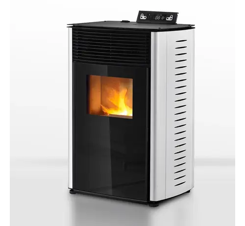 Pelletkachel - 13.1kW - voor 80-100 m2 - 5 niveaus - timer - CR04 White