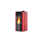 Pelletkachel - 12.2 kW 100 - 120 m² - 5 niveaus - timer - KM1202A - Rood
