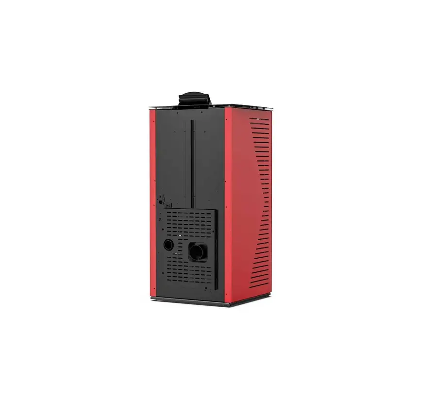 Pelletkachel - 12.2 kW 100 - 120 m² - 5 niveaus - timer - KM1202A - Rood