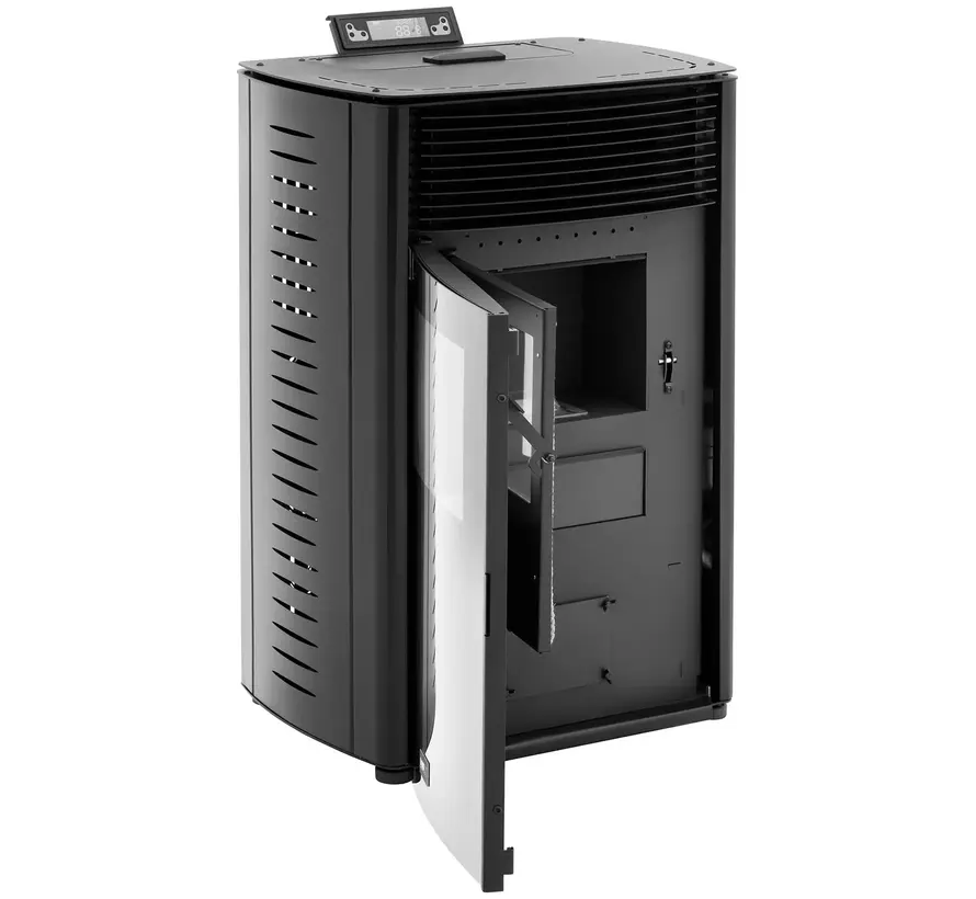 Pelletkachel - 13.1kW - voor 80-100 m2 - 5 niveaus - timer - CR04 Black