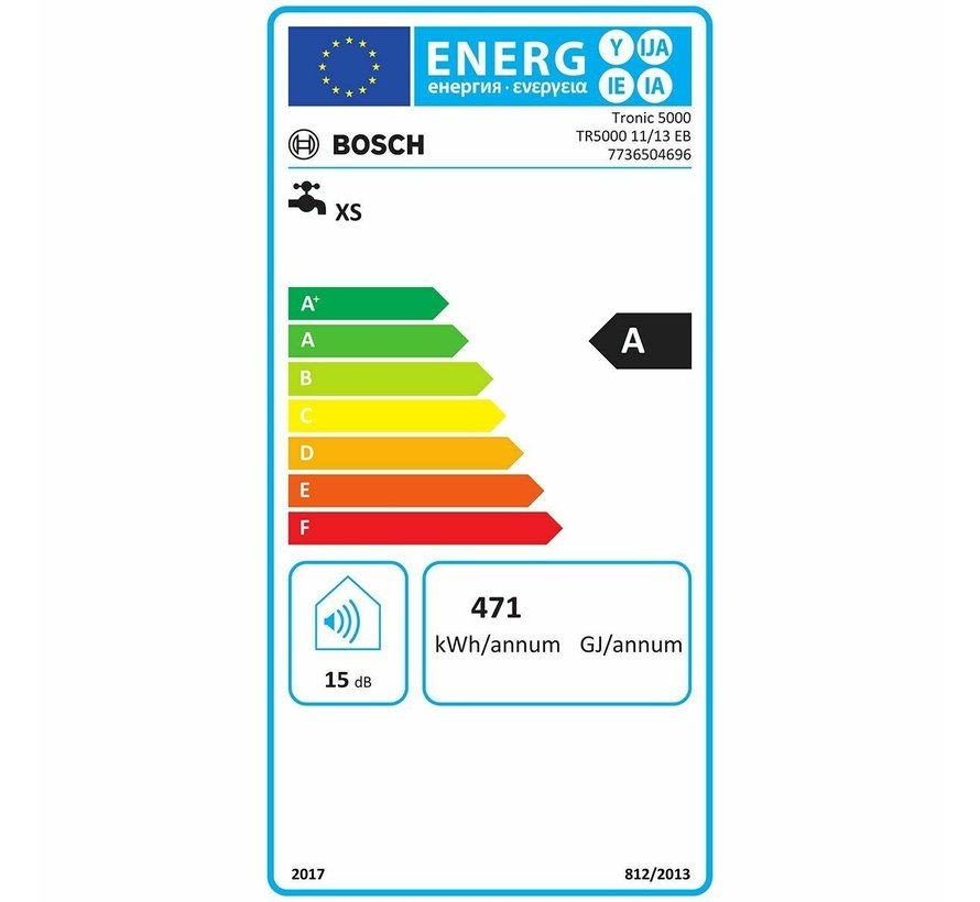 Bosch Tronic 5001 ESOB doorstroomboiler 11-13 kw 400 Volt