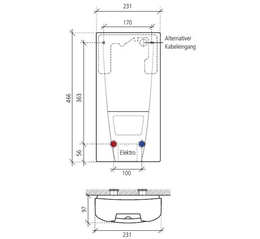 Doorstroomboiler DBX 24 elektronisch 24 kW