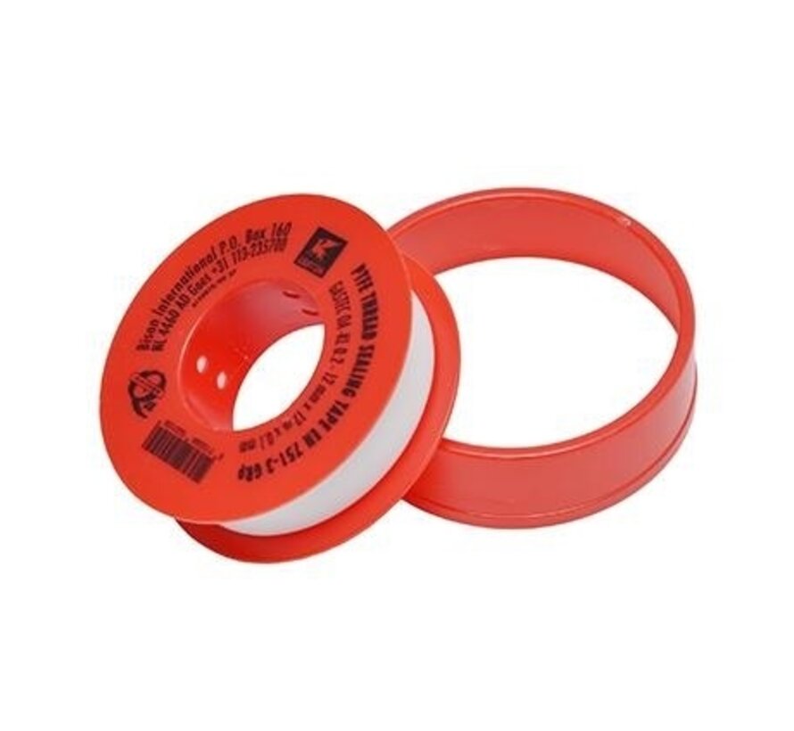 Teflon tape Lengte = 12 m, per rol