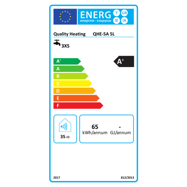 Quality Heating Plintboiler keukenboiler 5 Liter 2000Watt rvs QH-line