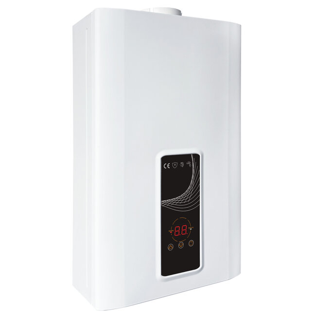 Quality Heating EcoTherm Electronische geiser 230V Digitaal 13L Low Nox Propaan gesloten kamer