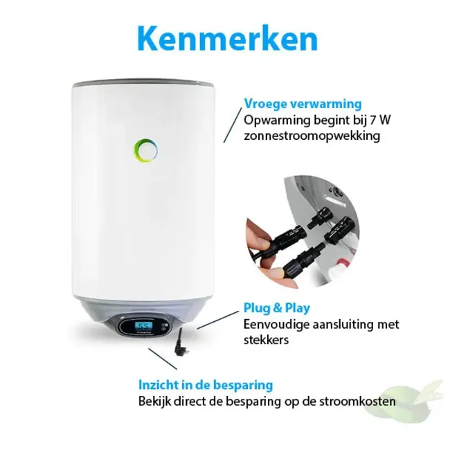 Fothermo Fothermo hybride zonnestroomboiler 80 liter – efficiënt en duurzaam