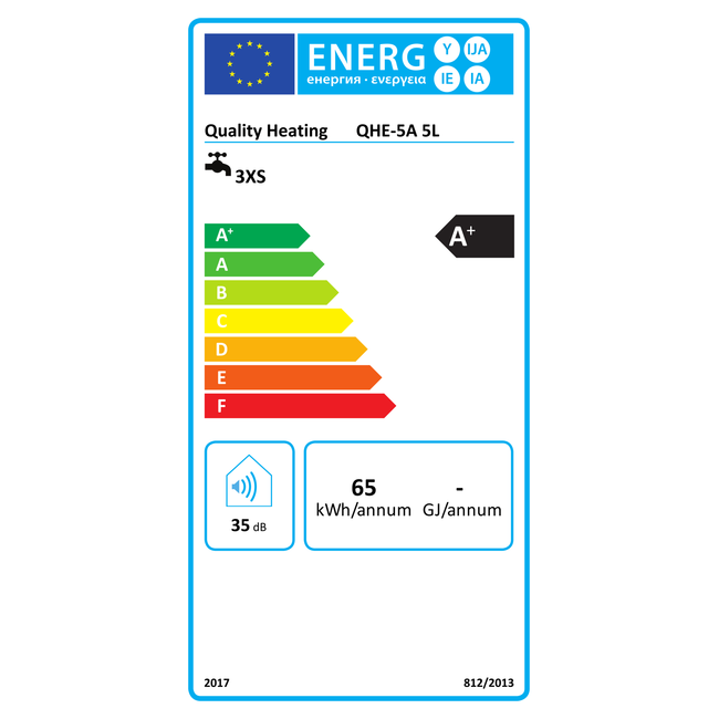 Quality Heating Plintboiler keukenboiler 5 Liter 2000Watt rvs QH-line