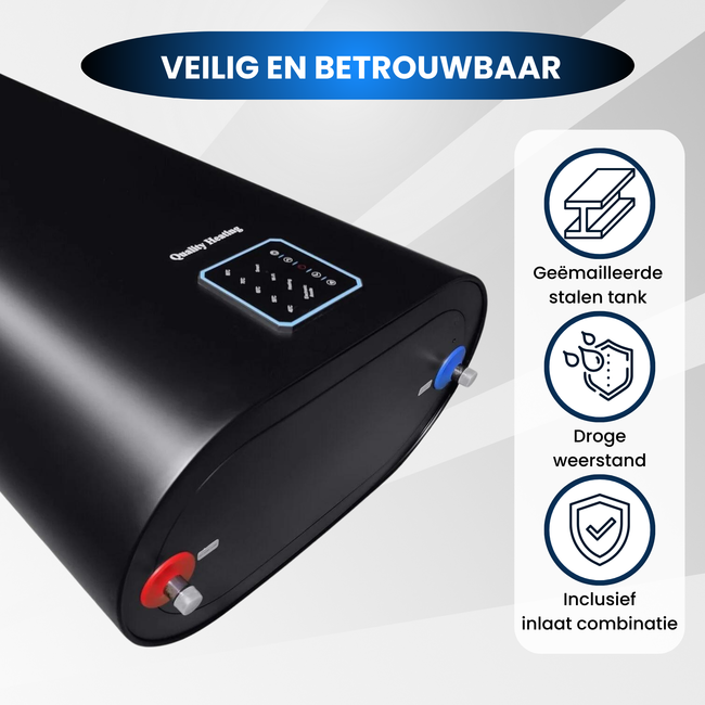 Quality Heating 80 Liter Performance QH Wifi dual elektrische boiler met digitale bediening