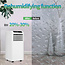 Mobiele airco Wifi ontvochtigen en ventileren met raamafdichting en luchtreiniger 9000btu