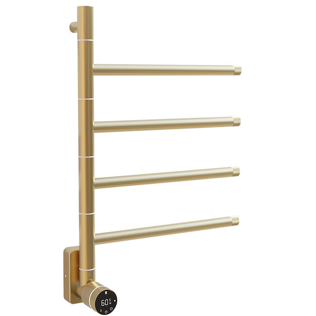 Tweedekans - Elektrische handdoek radiator gold met thermostaat - Gold