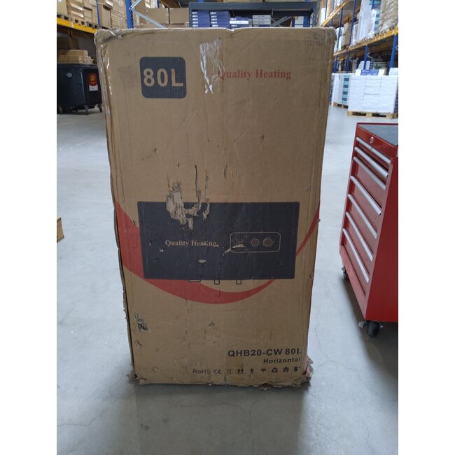 Tweedekans - 80 Liter QH dual horizontaal elektrische boiler met digitale bediening - 80 Liter QH dual horizontaal elektrische boiler met digitale bediening