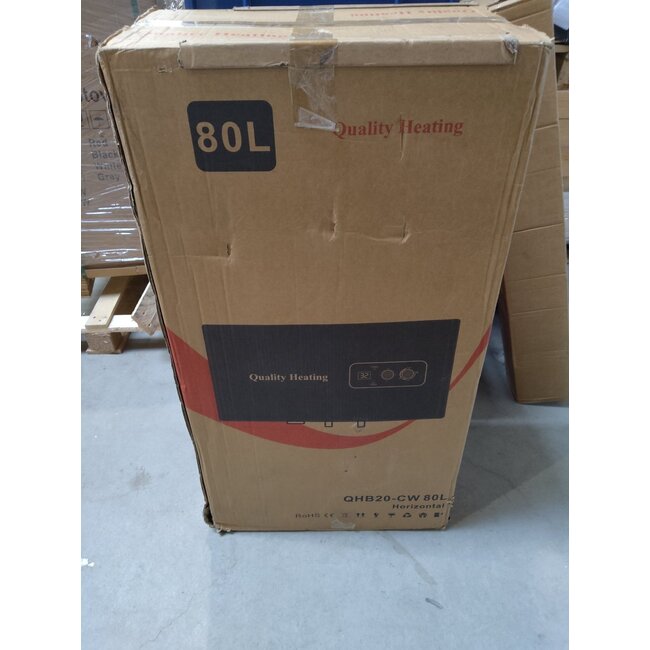 Tweedekans - 80 Liter QH dual horizontaal elektrische boiler met digitale bediening - 80 Liter QH dual horizontaal elektrische boiler met digitale bediening