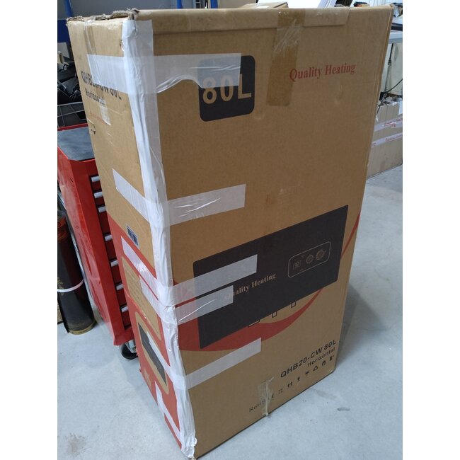 Tweedekans - 80 Liter QH dual horizontaal elektrische boiler met digitale bediening - 80 Liter QH dual horizontaal elektrische boiler met digitale bediening