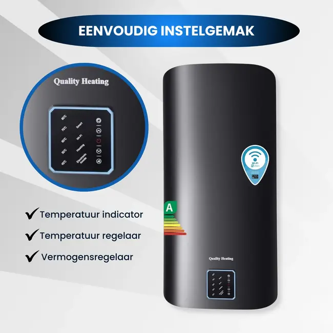 Quality Heating 30 Liter Performance QH Wifi dual elektrische boiler met digitale bediening