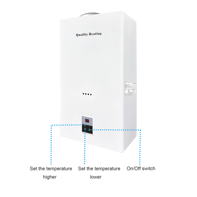 Quality Heating EcoTherm Electronische geiser Digitaal 14L Low Nox Propaan open kamer