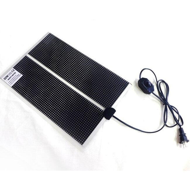 Warmtemat QH 28x28cm met dimmer en Aan/Uit schakelaar
