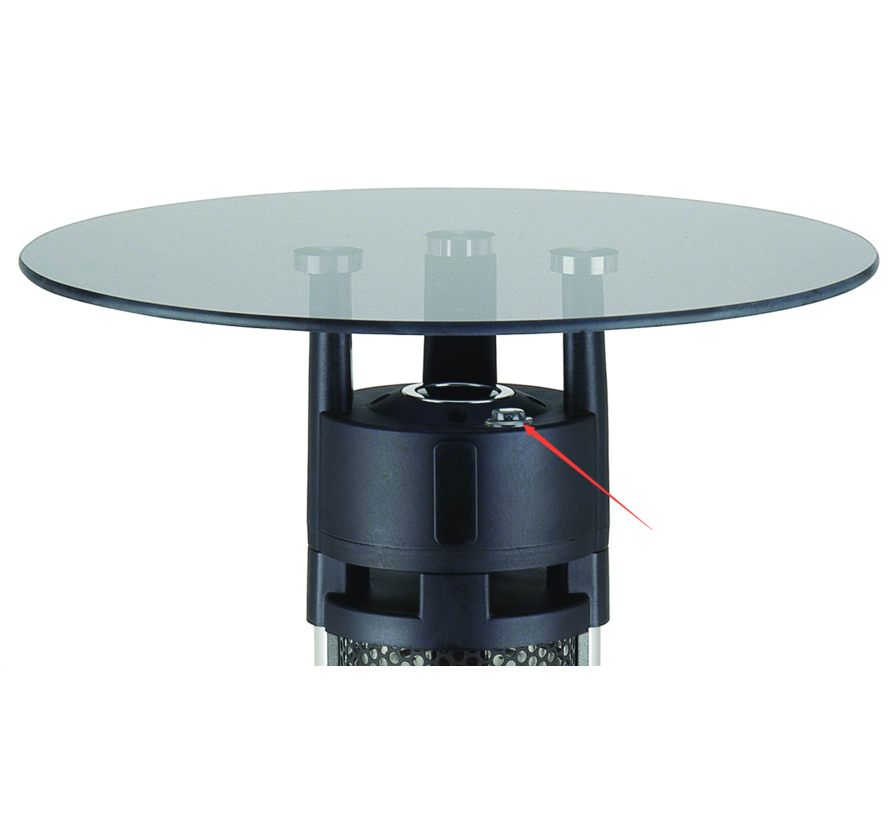 Laag model glazen infrarood terrasheater tafel 1200Watt