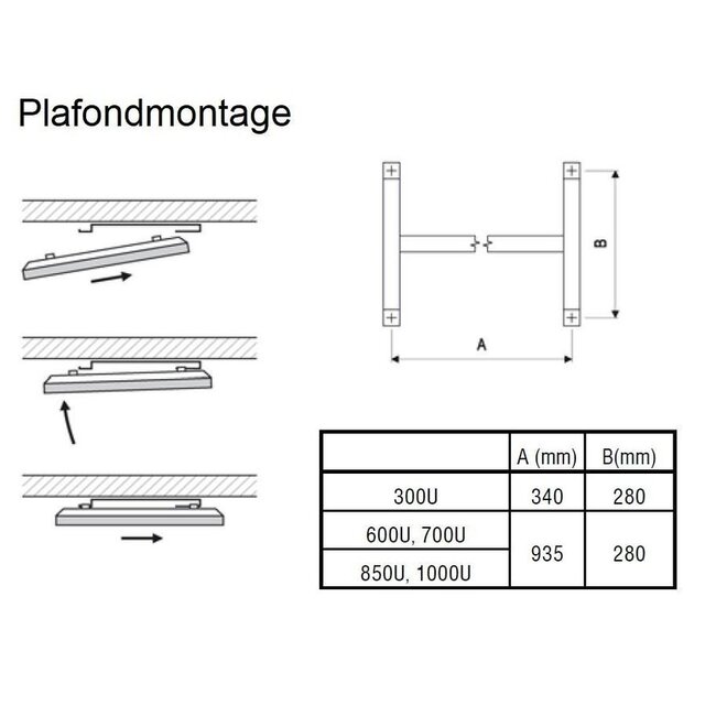 Ecosun P-Serie infraroodpaneel 59 x 119 cm - 700Watt