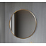 Spiegel rond 80 cm met koperen frame