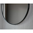 Spiegel rond 80 cm met trendy riem zwart frame