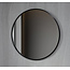 Spiegel rond 80 cm met zwart frame