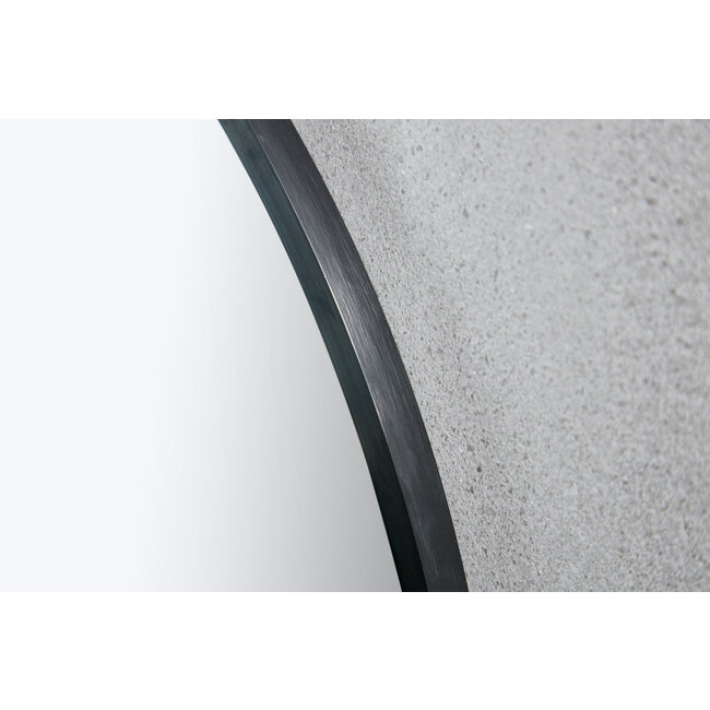 Spiegel rond 100 cm met zwart frame