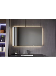 Spiegel frameloos met led, anticondens 60 x 100 cm