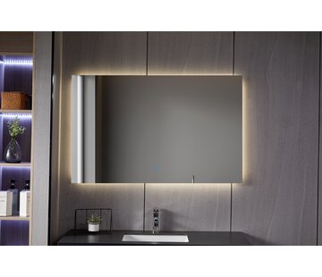 Spiegel frameloos met led, anticondens 60 x 60 cm