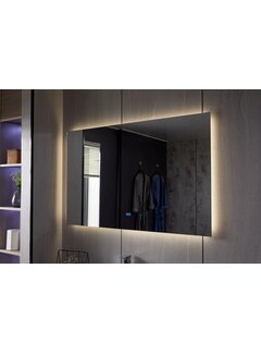 Spiegel frameloos met led, anticondens 75 x 120 cm