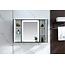 Spiegelkast mat-zwart met led verlichting 120 (b) x 70 cm (h)
