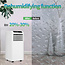 Mobiele airco Wifi ontvochtigen en ventileren met raamafdichting en luchtreiniger 9000btu