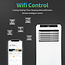 Mobiele airco Wifi ontvochtigen en ventileren met raamafdichting en luchtreiniger 9000btu