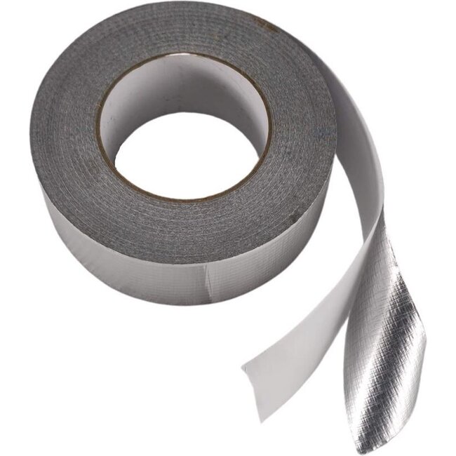 Aluminium tape rol 5 cm breed en 50 meter lengte.