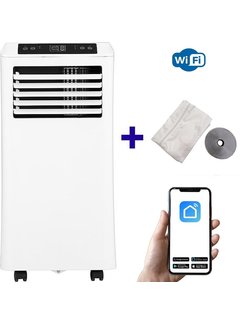 Quality Cooling Mobiele airco Wifi ontvochtigen en ventileren met raamafdichting en luchtreiniger 9000btu