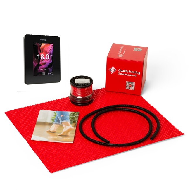 120Watt m² QH Grid set Wifi Warmup 6IE wit of zwart