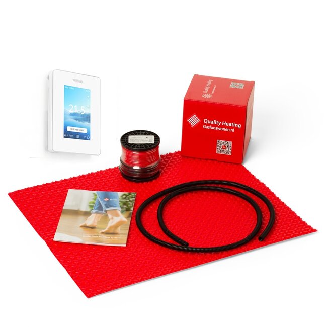 160Watt m² QH Grid set Wifi Warmup 6IE wit of zwart